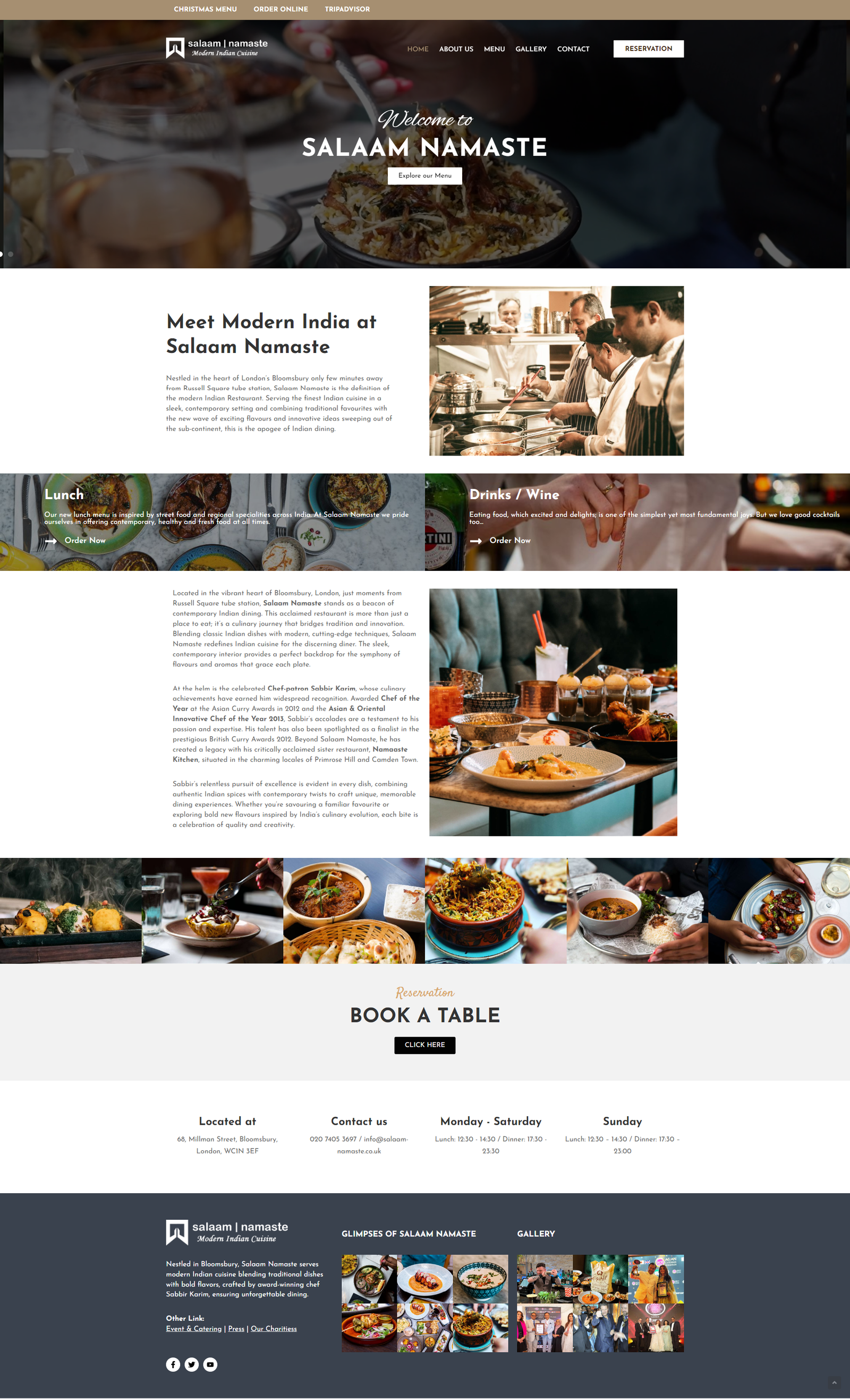 Salaam Namaaste website after redesign by 9WEB